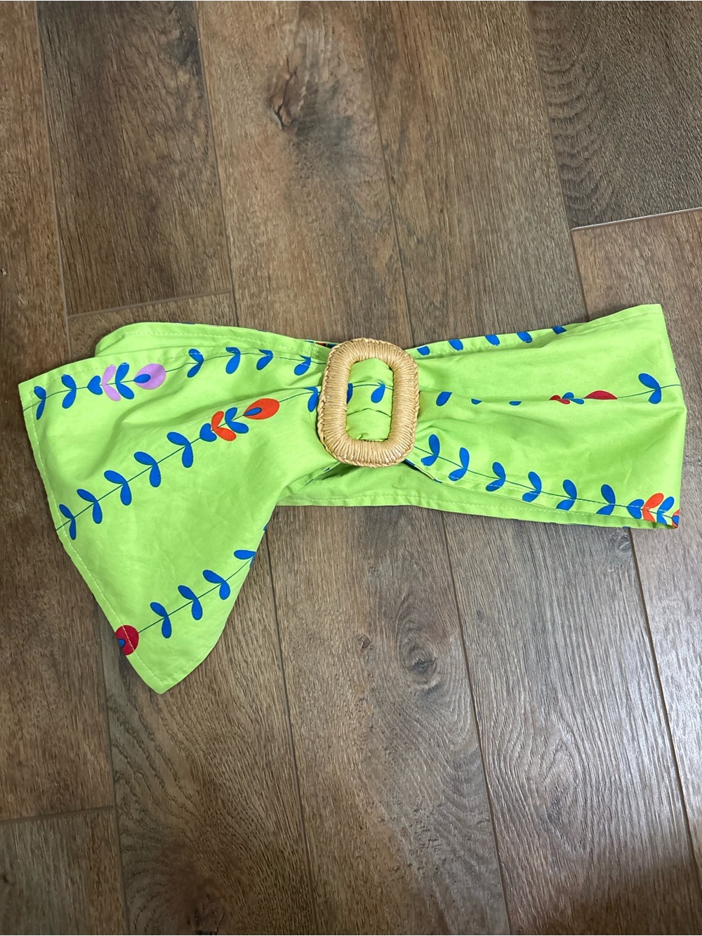 Karlie Lime Green Short-Sleeve Button Mini Floral Dress Motif Detachable Belt - Picture 7 of 7